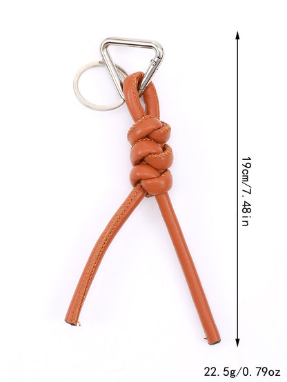 New triangle key chain PU hand-woven diamond key ring bag pendant key chain