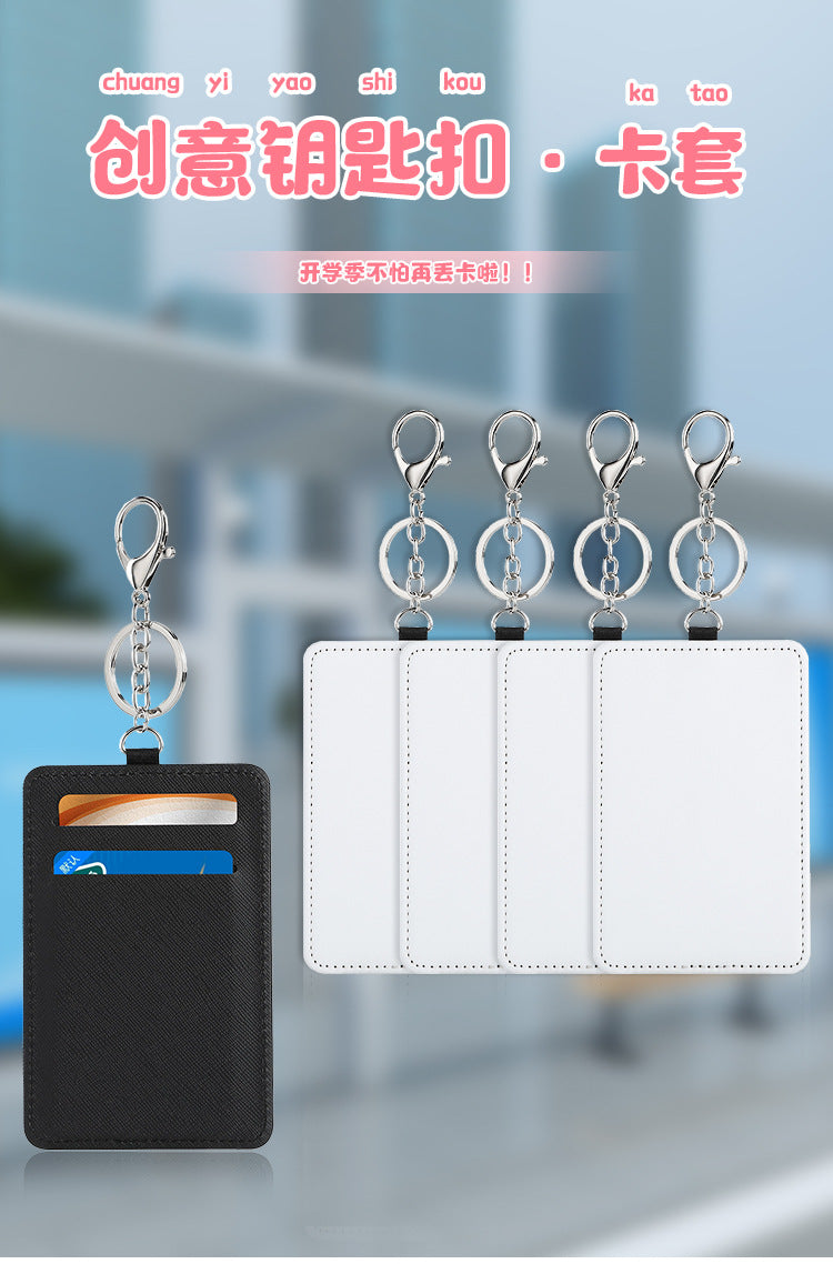 Heat Transfer Sublimation Traffic Card Holder Work Id Card Holder with Printable Designs, Keychain, White Disney Card Holder