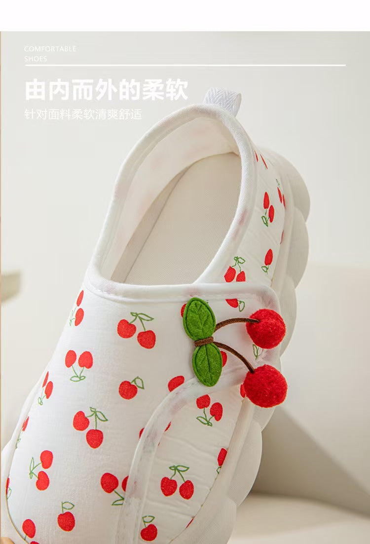 25 Maternity Postpartum Shoes for Summer, Comfortable Thin Style, Closed-Back Slippers for Postpartum Women, Non-Slip Thick-Soled Soft-Soled Cotton Shoes with Tassels