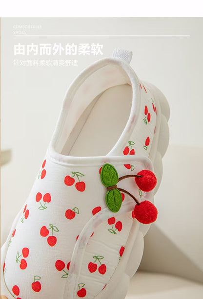 25 Maternity Postpartum Shoes for Summer, Comfortable Thin Style, Closed-Back Slippers for Postpartum Women, Non-Slip Thick-Soled Soft-Soled Cotton Shoes with Tassels