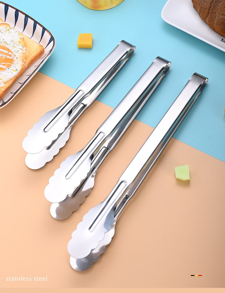 Stainless Steel Food Clip Kitchen Anti-scalding Bread Clip Outdoor Barbecue Clip Buffet Steak Food Clip