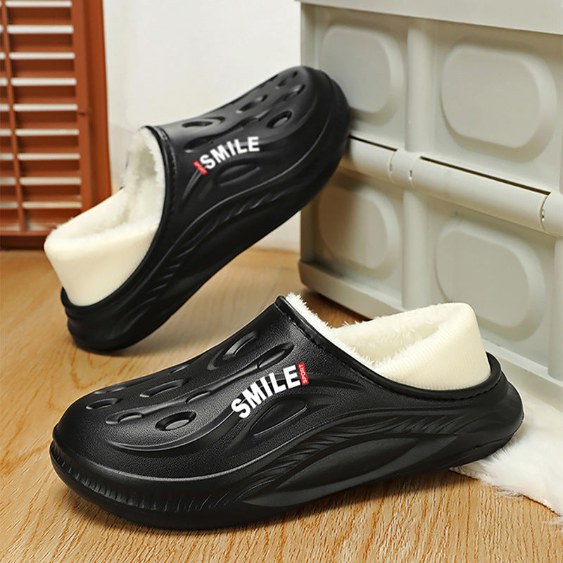Cotton Slippers for Home, High-End, Daily Wear, 2025 New Style Fleece-Lined Warm Cotton Shoes for Men, Cotton Tow