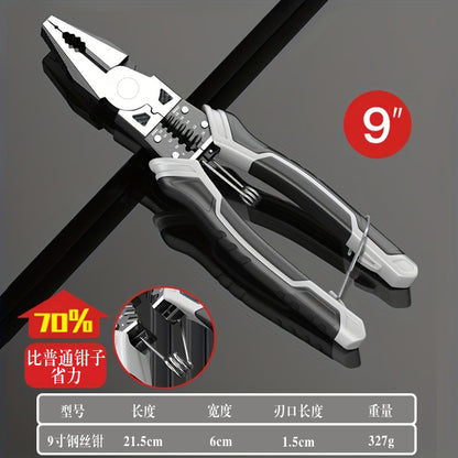 German-Style Multi-Functional Hand Pliers, Industrial-Grade Eccentric Wire Pliers, Needle-Nose Pliers, Diagonal Nose Pliers, Electrician's Special Pliers for Wire Stripping