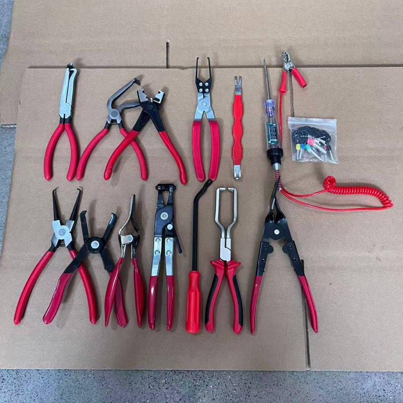 Red and black elbow 60 degree power-off pliers bolt pliers multi-purpose pliers car oil pipe separation harness pliers cross-border pliers