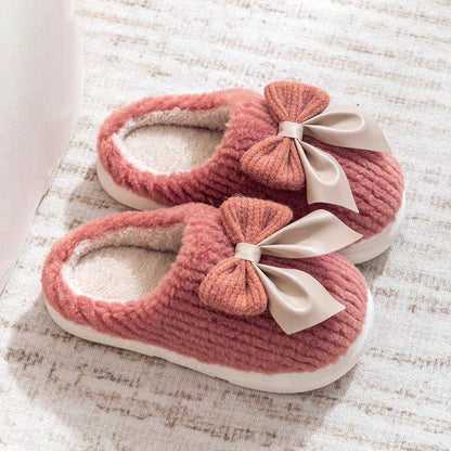 Cotton Slippers for Women in Autumn and Winter Home Non-Slip Thick-Soled Plush Indoor Home Slippers for Couples Plus Plush Slippers