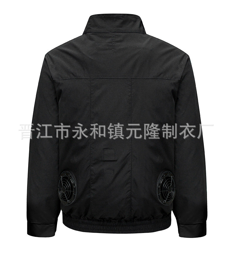 Cross-Border Summer Cooling Air-Conditioning Clothing with Fan Refrigeration Workwear Outdoor Heatstroke Prevention Fan Clothing Men's Labor Protection Clothing Work Clothes