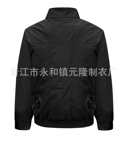 Cross-Border Summer Cooling Air-Conditioning Clothing with Fan Refrigeration Workwear Outdoor Heatstroke Prevention Fan Clothing Men's Labor Protection Clothing Work Clothes