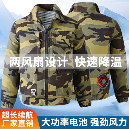 Summer Cooling Air-Conditioned Clothing for Men, Refrigeration Clothing with Fan, Welding Site Heatstroke Prevention Labor Protection Work Clothes