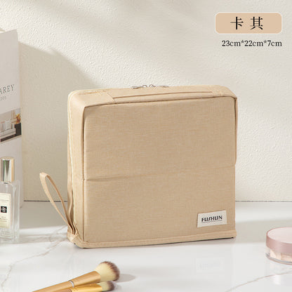 Stand-Up Cosmetic Bag, Large-Capacity Pencil Case, Women's Bag, Travel Storage Bag, Waterproof and Wear-Resistant, Can Be Hung on Luggage Bags