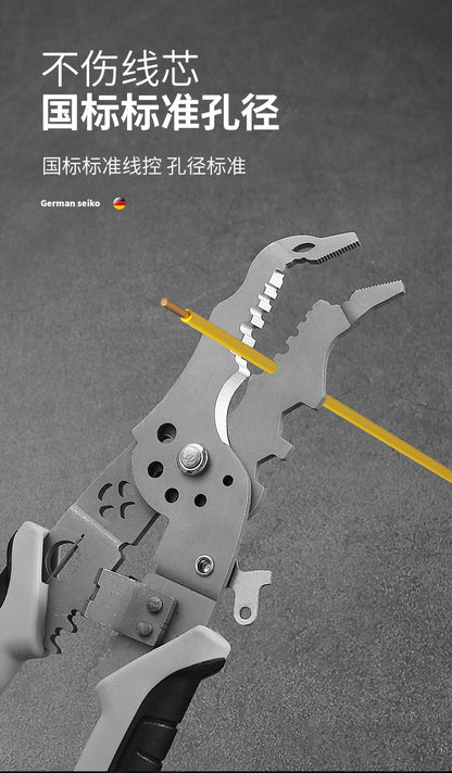 Factory in stock wholesale German elbow wire stripper multi-function electrical pliers wire crimping pliers 12 in 1 wire cutter pliers