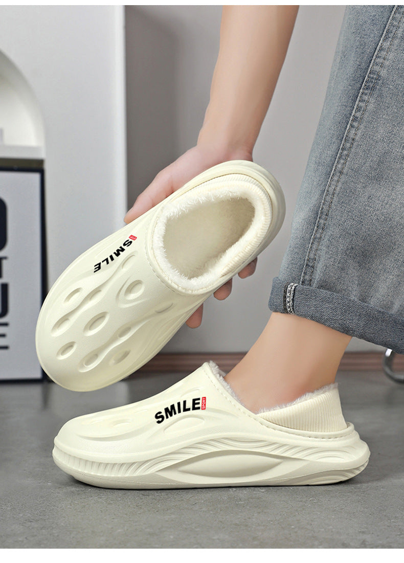 Cotton Slippers for Home, High-End, Daily Wear, 2025 New Style Fleece-Lined Warm Cotton Shoes for Men, Cotton Tow