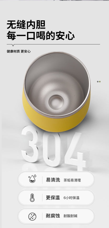 304 Stainless Steel Eggshell Cup Portable Cross-Border U-Shaped Wine Thermos Cup 12oz Cup American Style Wholesale Aviation Cup