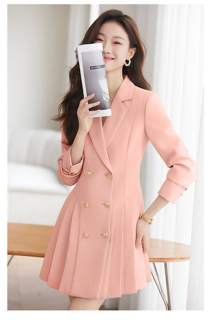 High-grade suit dress women's spring and autumn 2024 New elegant waist-tight small beauty salon professional work clothes