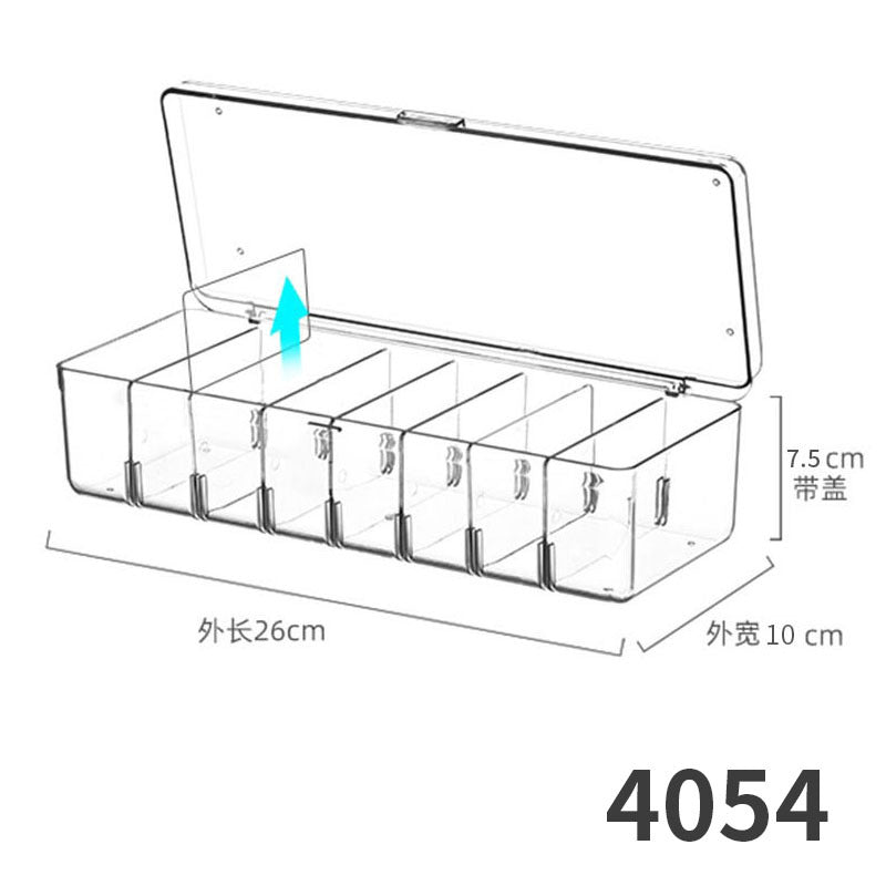 Enlarge 40cm Long Transparent Box Narrow Long Square Storage Box 15cm Wide Water-tight Drawer Finishing