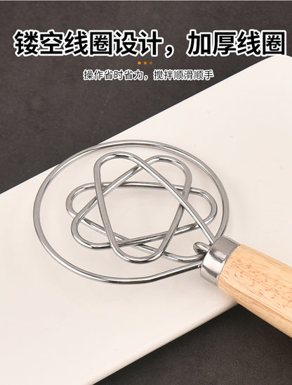 Factory supply in stock noodle stick flour mixer 430 stainless steel coil egg beater dough mixer