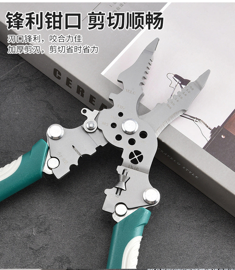 Foldable Wire Stripping Pliers Multifunctional Wire Stripping and Crimping Pliers Manufacturer Wholesale Industrial Grade Screwable Wire Stripping Pliers