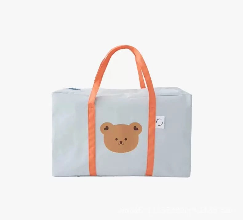 Ins Animal Head Kindergarten Bedding Storage Bag Organizer Bag Large Capacity Packing Bag Portable Travel Storage