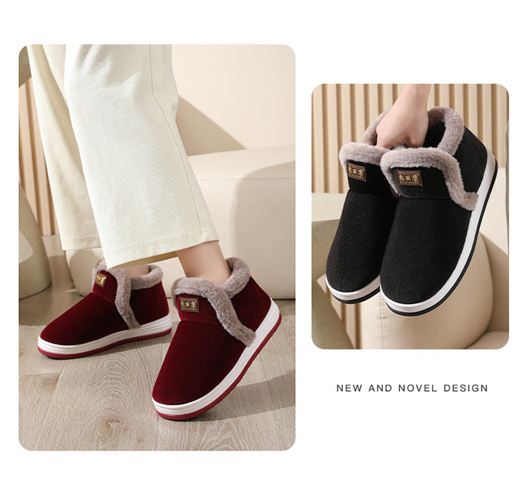 All-Inclusive Handmade Cotton Slippers for Women, Autumn and Winter Home Indoor Warm Dad Old Cotton Shoes Wholesale for Middle-Aged and Elderly Men