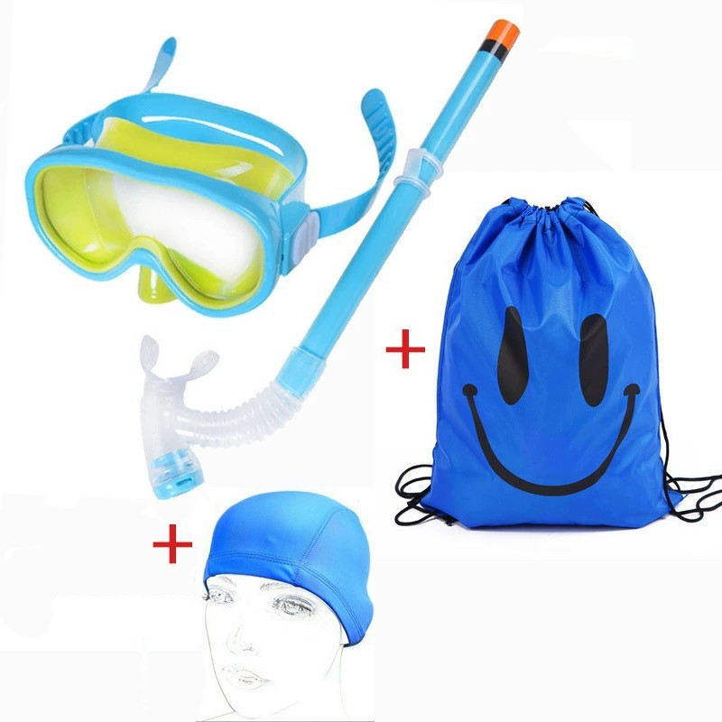 Children's diving goggles swimming set storage backpack cloth swimming cap breathing tube boys and girls snorkeling equipment