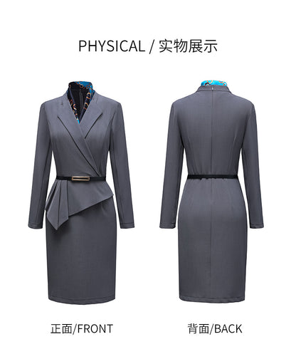 French Hepburn Style Small Black Dress High Sense High Cold Royal Sister Fried Street Small Fragrance Style Pleated Professional Suit dress Summer