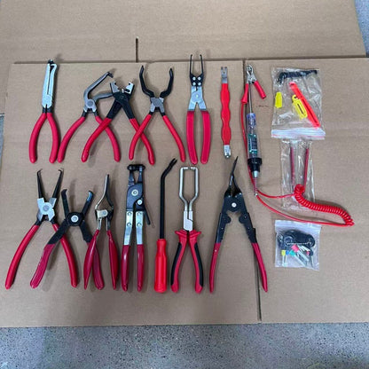 Red and black elbow 60 degree power-off pliers bolt pliers multi-purpose pliers car oil pipe separation harness pliers cross-border pliers