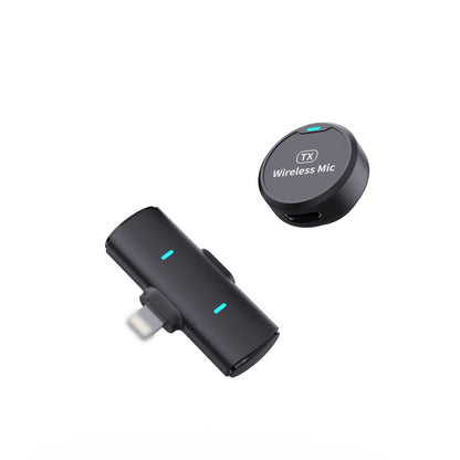 The new adsorption type one drag two wireless collar clip microphone round live mobile phone photography magnetic collar clip radio microphone