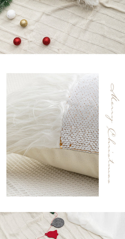 New Christmas pillow holiday decoration love pillow model room bedroom bedside tufted cushion pillowcase wholesale
