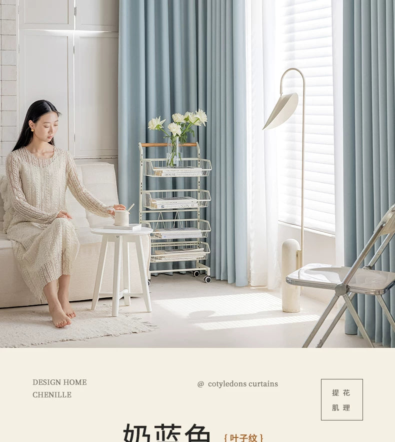 2026 New Summer Blackout Curtain Fabric, Sunshade and Heat Insulation for Living Room and Bedroom, Simple Modern Blackout Curtain Finished Product