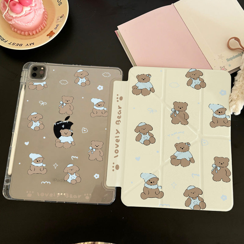 For iPad11 protective cover air7 shell transparent anti-bending pro Apple 11 inch new mini7 cartoon painting