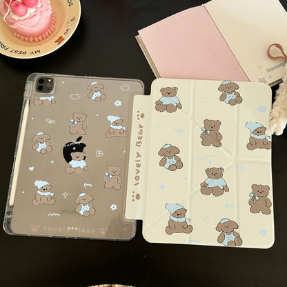 For iPad11 protective cover air7 shell transparent anti-bending pro Apple 11 inch new mini7 cartoon painting