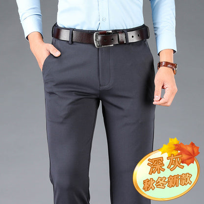 Wholesale Casual Pants Men's Western Pants Trousers Men's Thin Stretch Slim-Fit Pants Non-Ironing Business Dress Pants Trendy