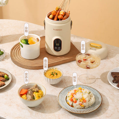 Shake the sound net red electric cooker portable soup porridge artifact 1.2L stainless steel electric cooker multifunctional reservation lifting