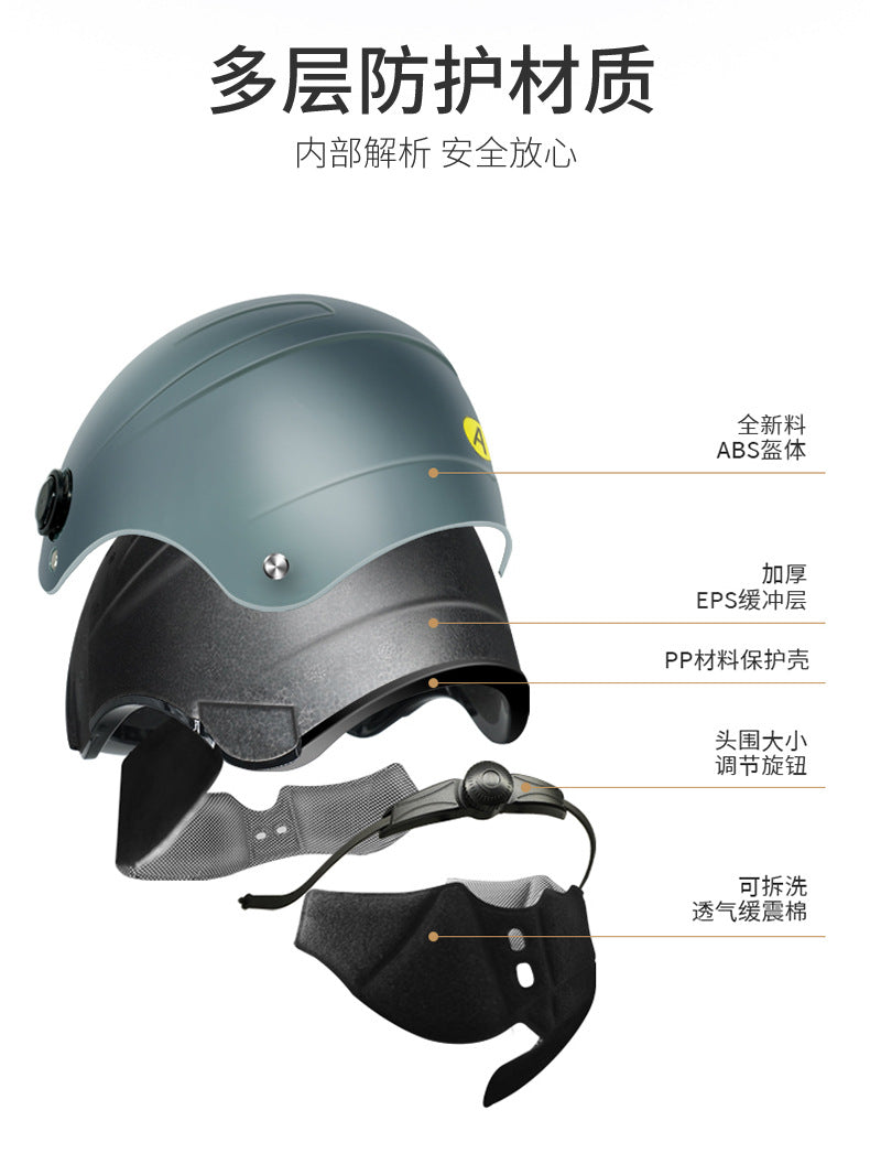 3C certified electric motorcycle helmet summer sun protection Cycling men and women battery half helmet Four Seasons universal helmet
