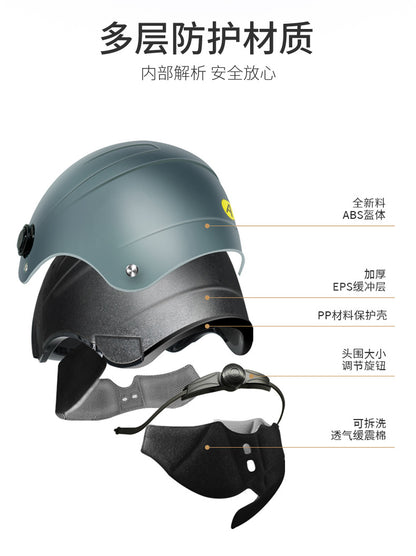 3C certified electric motorcycle helmet summer sun protection Cycling men and women battery half helmet Four Seasons universal helmet