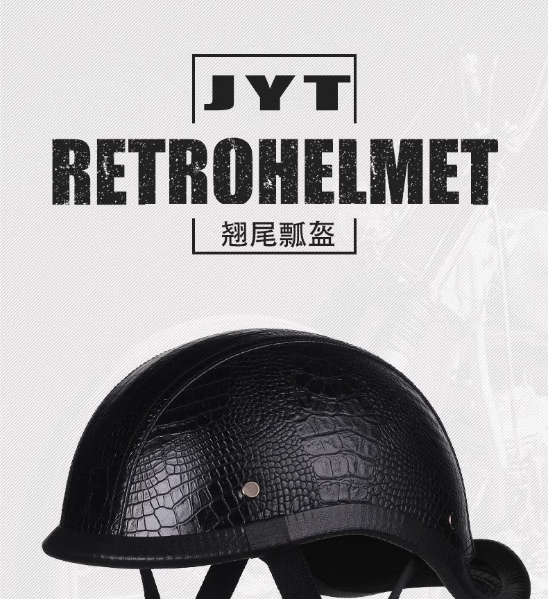 New National Standard 3C Retro Flip-Up Helmet for Women, Motorcycle Half-Helmet for Men, Electric Scooter Helmet, Cruiser Helmet for Riding