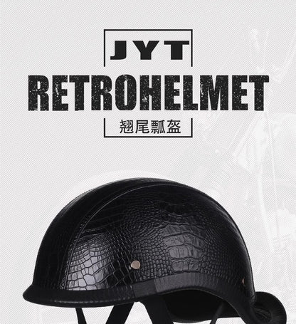 New National Standard 3C Retro Flip-Up Helmet for Women, Motorcycle Half-Helmet for Men, Electric Scooter Helmet, Cruiser Helmet for Riding