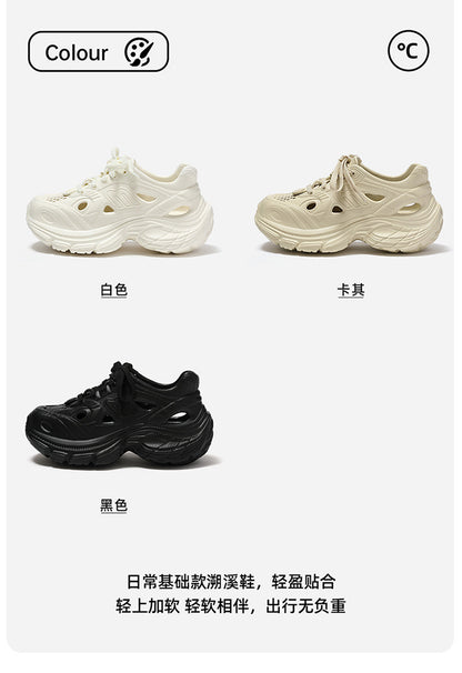 Thick-Soled Clogs for Women, Summer Sports and Leisure 2025 New Internet Celebrity Fashion Non-Slip Toe-Cap Sandals