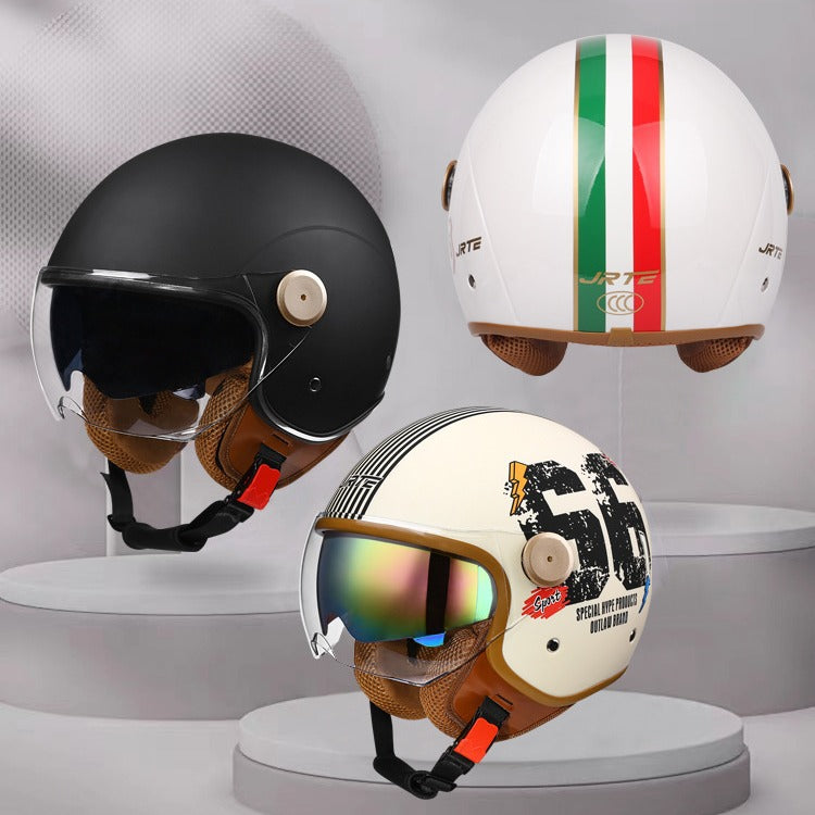 3c certified motorcycle helmet electric car helmet Harley universal battery car Four Seasons universal personality half helmet