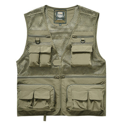 Four Seasons Photography Tooling Multi-Pocket Quick-Dry Vest Safety Waistcoat Logo Printing Men's and Women's Wear