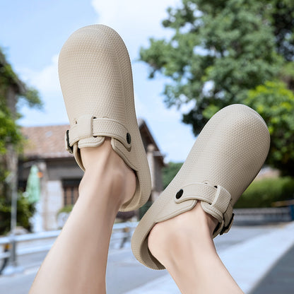 2025 Men's Closed-Toe Sandals Large Size Outdoor Non-Slip Thick-Soled Clogs Women's Half-Slip Couple's Same Style