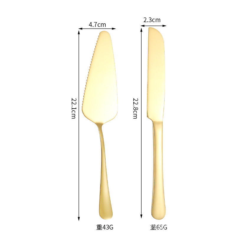 Cross-border Stainless Steel Cake Knife Shovel suit Kitchen Pizza Cutter Creative Baking Household Cream Shovel Knife Gift Box