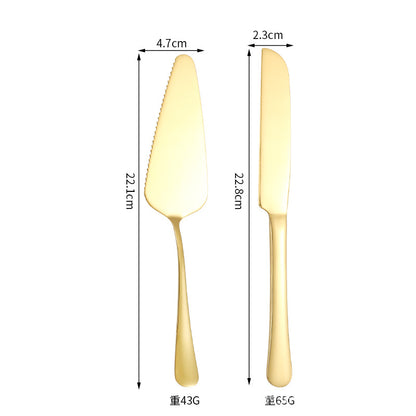 Cross-border Stainless Steel Cake Knife Shovel suit Kitchen Pizza Cutter Creative Baking Household Cream Shovel Knife Gift Box