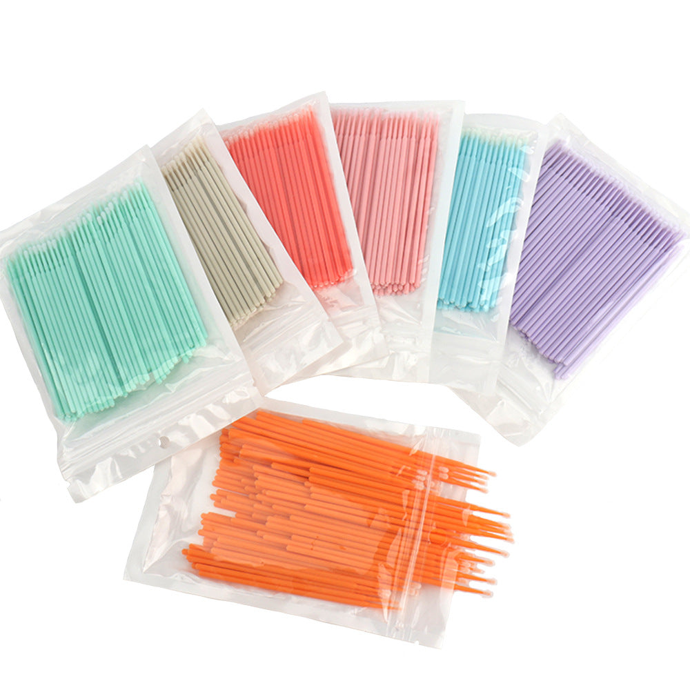 Wholesale New Macaron Color Removal Cotton Swab Grafting Eyelash Cleaning Cotton Stick Eyelash Multifunctional Nano Micro Coater