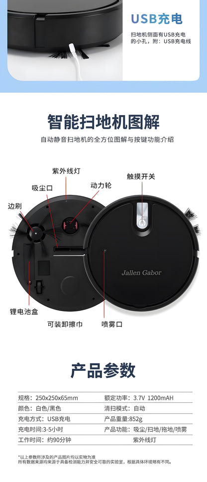 Cross-Border Sweeping Robot Smart Vacuum Cleaner Household Sweeper Small Household Appliances Fully Automatic Sweeping Robot Gifts