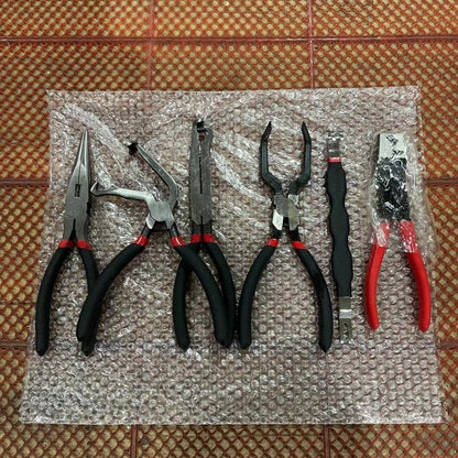 Red and black elbow 60 degree power-off pliers bolt pliers multi-purpose pliers car oil pipe separation harness pliers cross-border pliers
