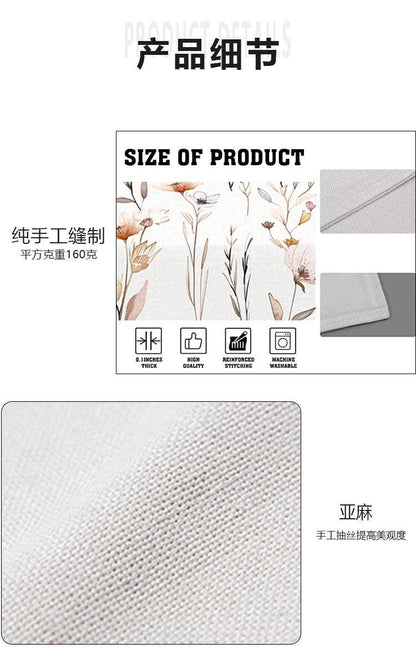 Amazon New Flower Table Runner Living Room Dining Table Decorative Tablecloth Cross-border Plant Flower Printing Tablecloth Coffee Table Cloth