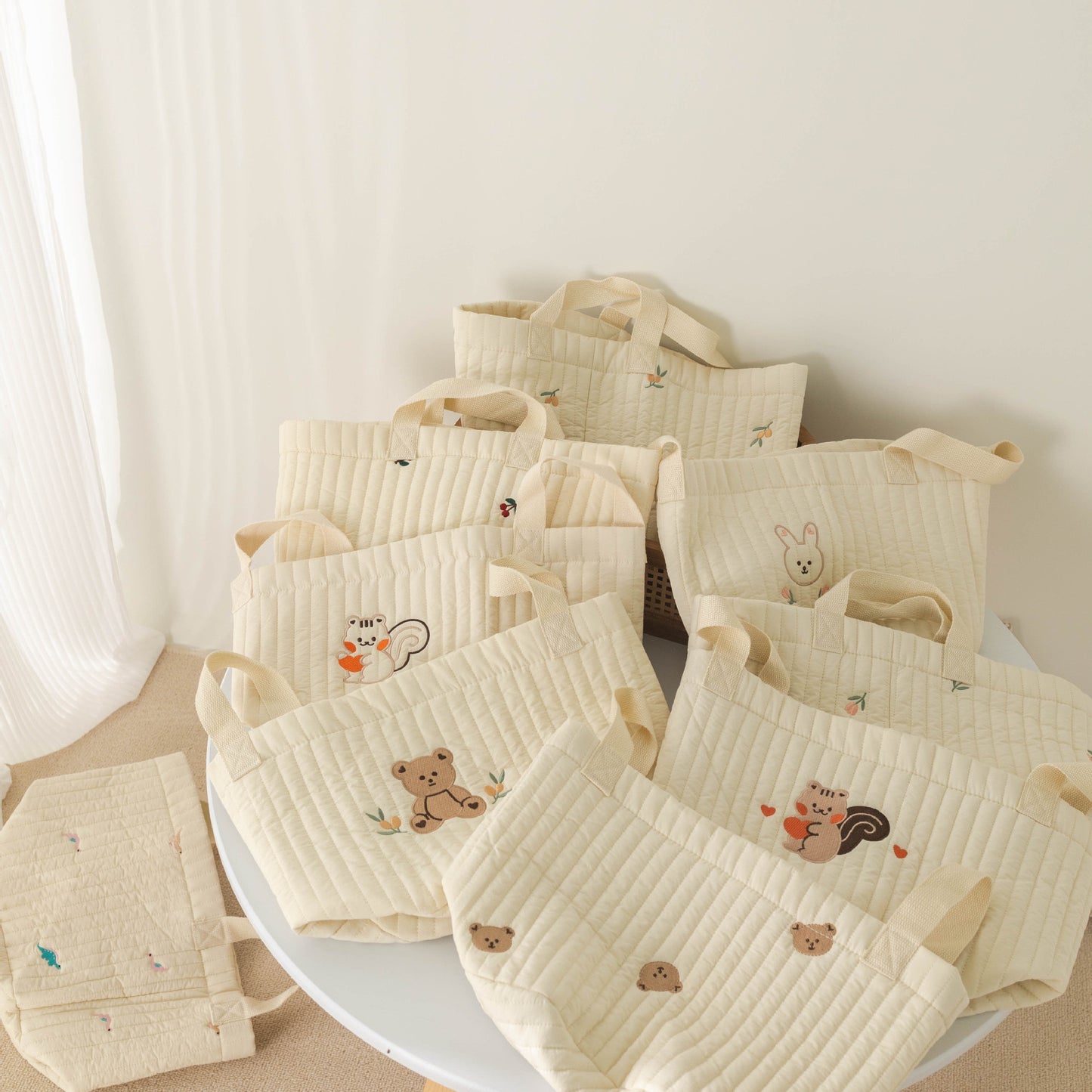 Ins Storage Basket Baby Diaper Clothes Toy Fixing Bag Bedding Storage Multi-use Storage Bag