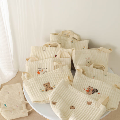 Ins Storage Basket Baby Diaper Clothes Toy Fixing Bag Bedding Storage Multi-use Storage Bag