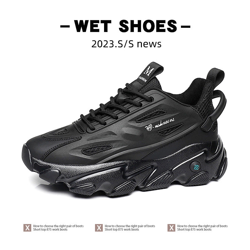Lion Eagle Dell Torre Shoes Men's Shoes Breathable 45 Thick Bottom Black Plus Size 46 Joker 47 Casual Shoes 48 sneaker