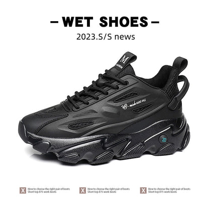 Lion Eagle Dell Torre Shoes Men's Shoes Breathable 45 Thick Bottom Black Plus Size 46 Joker 47 Casual Shoes 48 sneaker